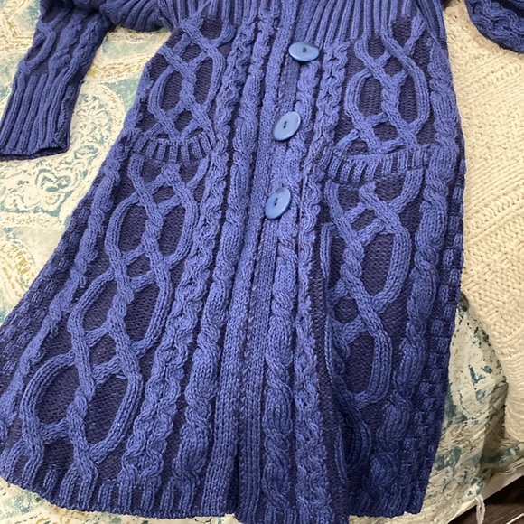 Arancrafts knit cardigan sweater made in Ireland merino wool size small - Picture 8 of 9